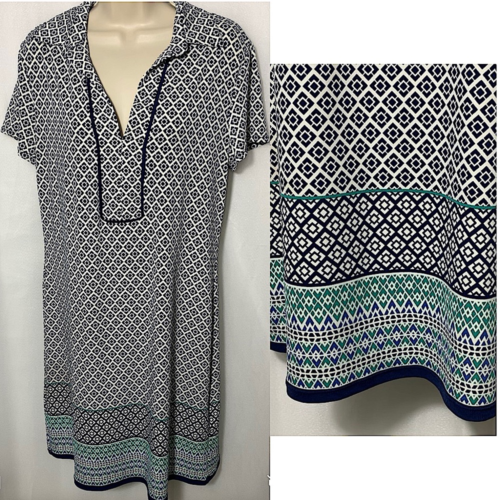Max Studio patterned collared dres